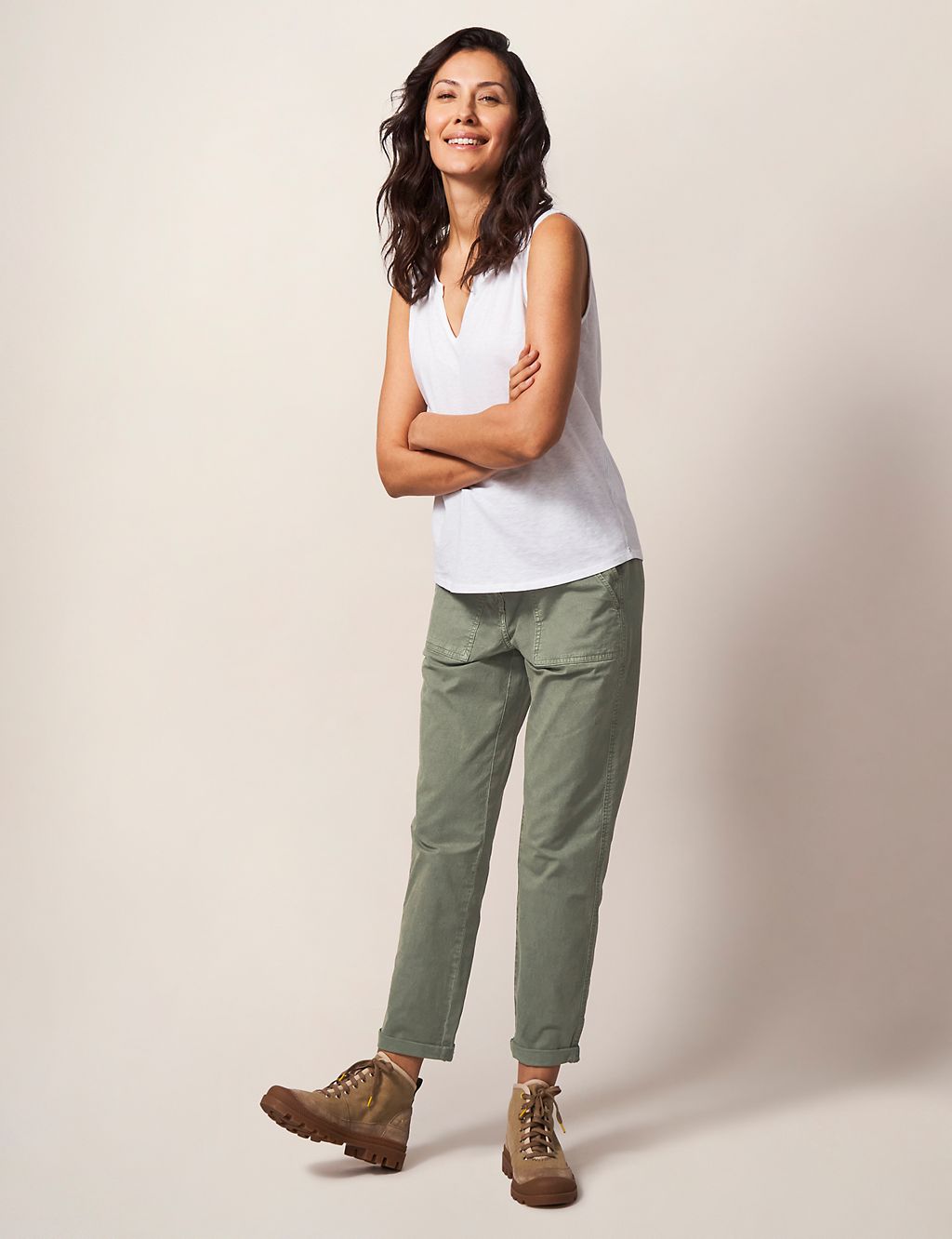 Cotton Rich Chinos with Linen 3 of 5
