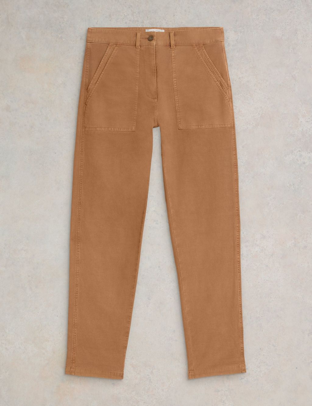 Cotton Rich Chinos with Linen 1 of 5
