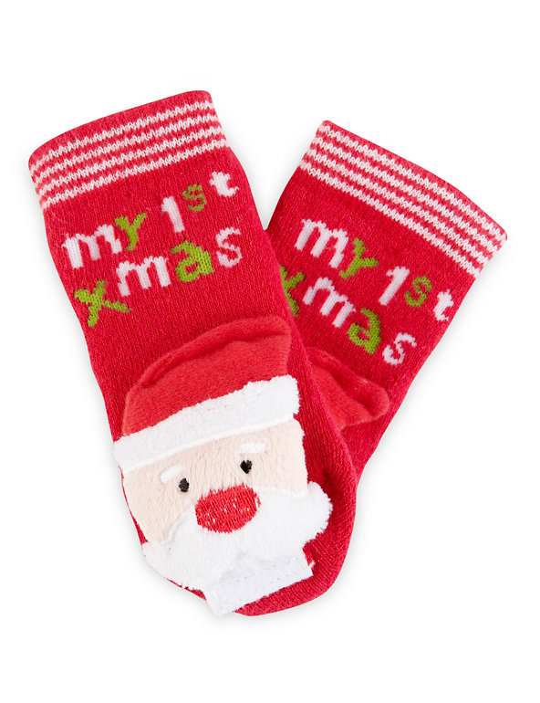 Cotton Rich Christmas Slipper Socks Image 1 of 1