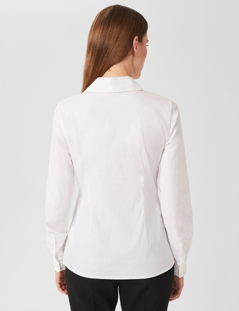 Cotton Rich Collared Long Sleeve Shirt 4 of 5