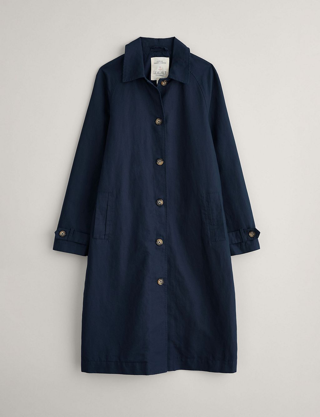 Cotton Rich Collared Raincoat 1 of 7