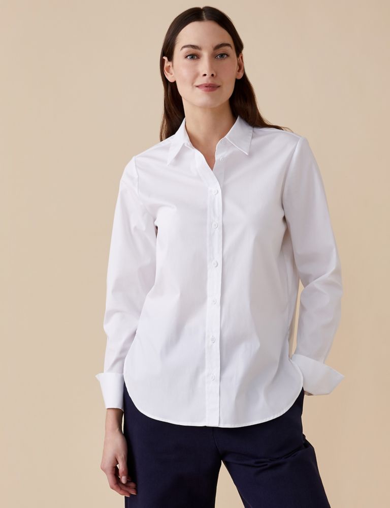 Cotton Rich Collared Relaxed Long Sleeve Shirt 3 of 5