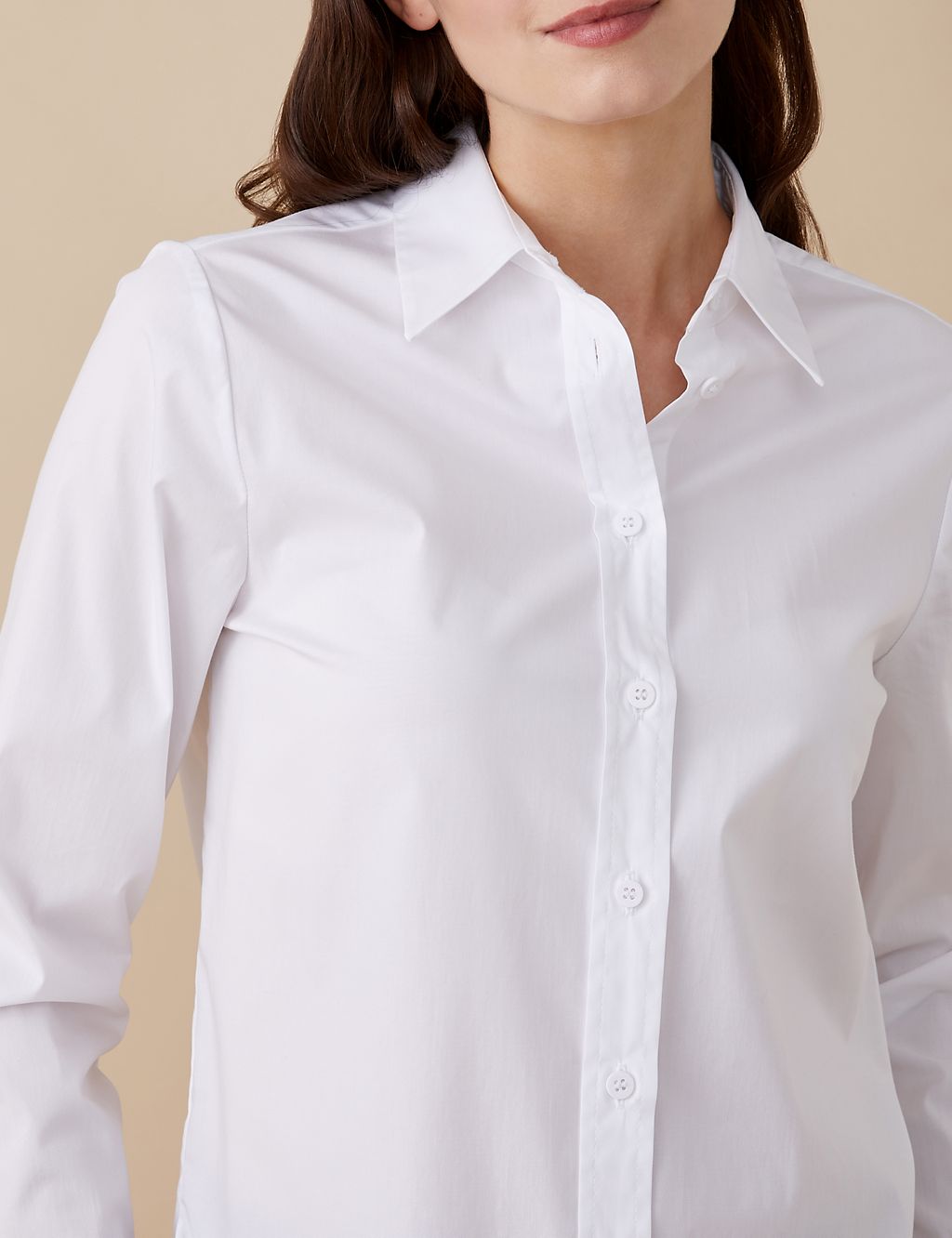 Cotton Rich Collared Relaxed Long Sleeve Shirt 5 of 5