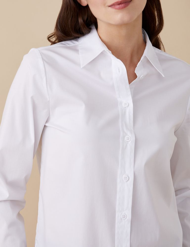 Cotton Rich Collared Relaxed Long Sleeve Shirt 5 of 5