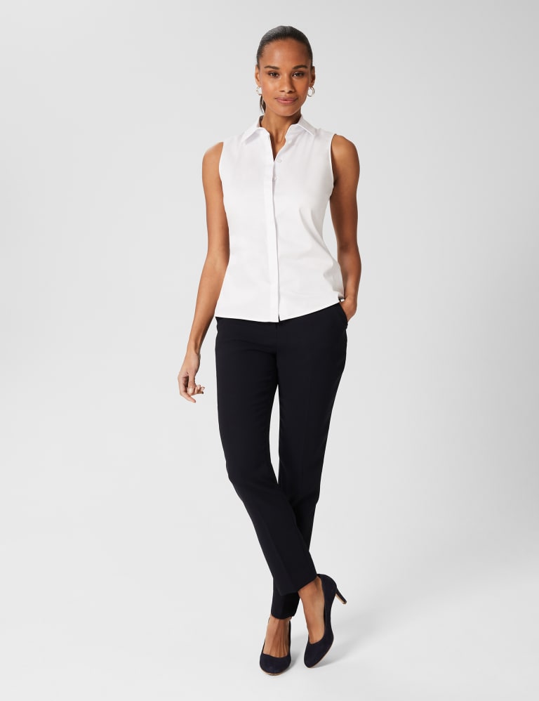 Sleeveless top dress blouses