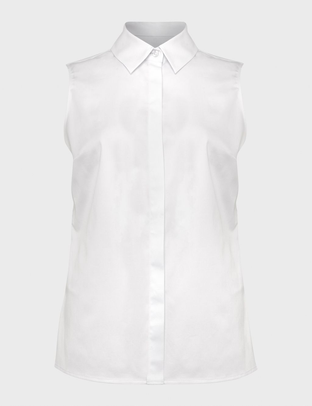 Cotton Rich Collared Sleeveless Blouse 1 of 4