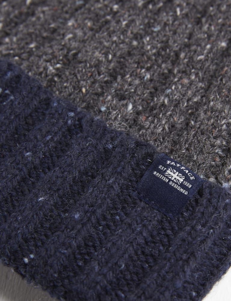 Cotton Rich Colour Block Beanie Hat FatFace M S