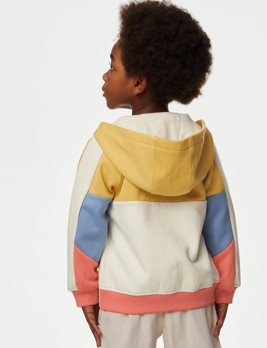 Cotton Rich Colour Block Hoodie (2-8 Yrs) 5 of 5