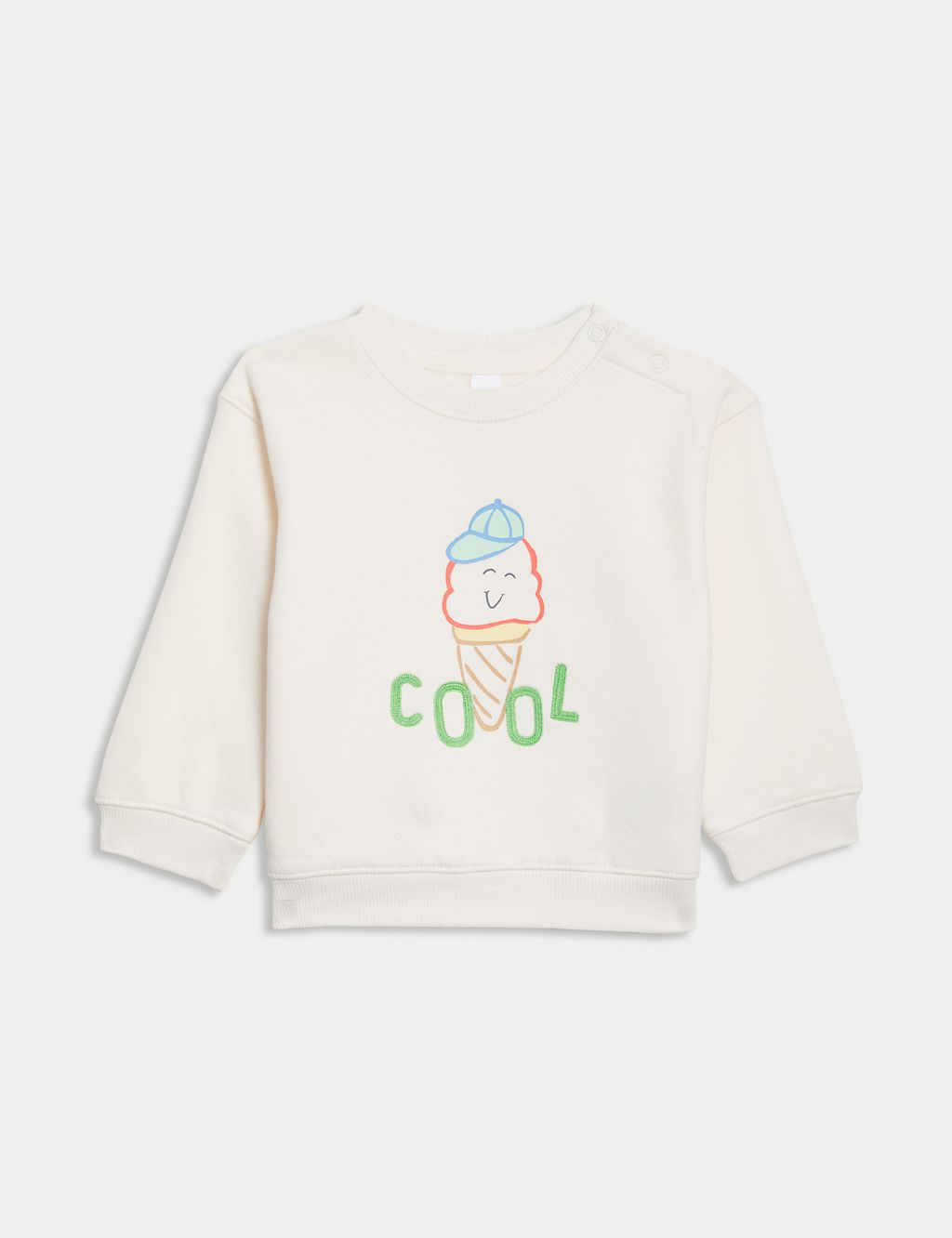 Cotton Rich Cool Slogan Sweatshirt (0-3 Yrs) 3 of 3