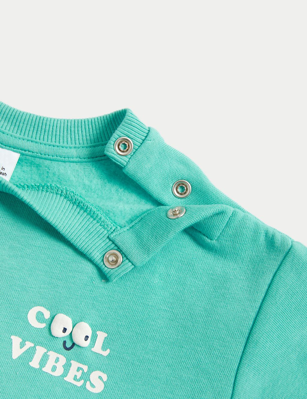 Cotton Rich Cool Vibes Slogan Sweatshirt (0-3 Yrs) 2 of 3