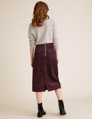 Cord skirt hot sale marks spencer