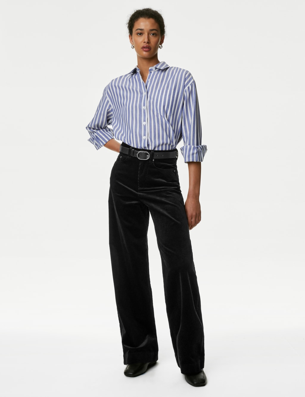 Cotton Rich Cord Wide Leg Trousers | M&S Collection | M&S