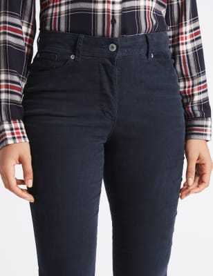 Ladies slim leg cord trousers clearance