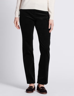 M&s collection corduroy straight leg trousers clearance
