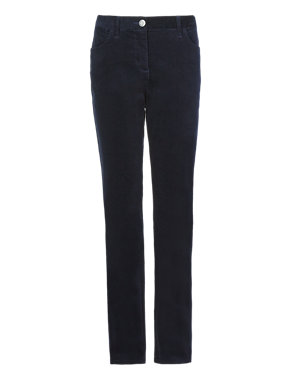 Cotton Rich Corduroy Straight Leg Trousers | M&S Collection | M&S