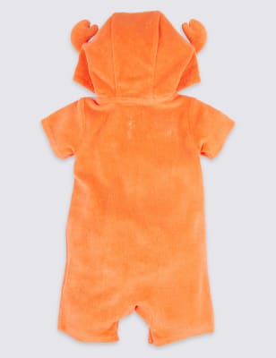 Buy Juniors All-Over Crab Print Romper with Button Closure Online