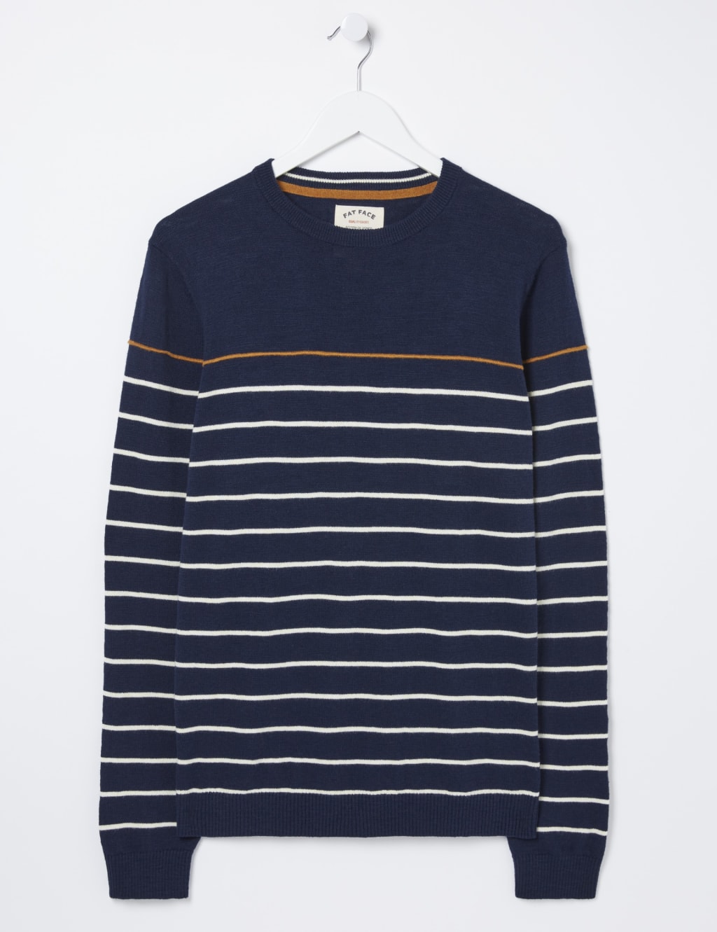 Cotton Rich Crew Neck Striped Jumper FatFace M&S