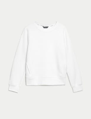 Cotton Rich Crew Neck Sweatshirt Image 2 of 7