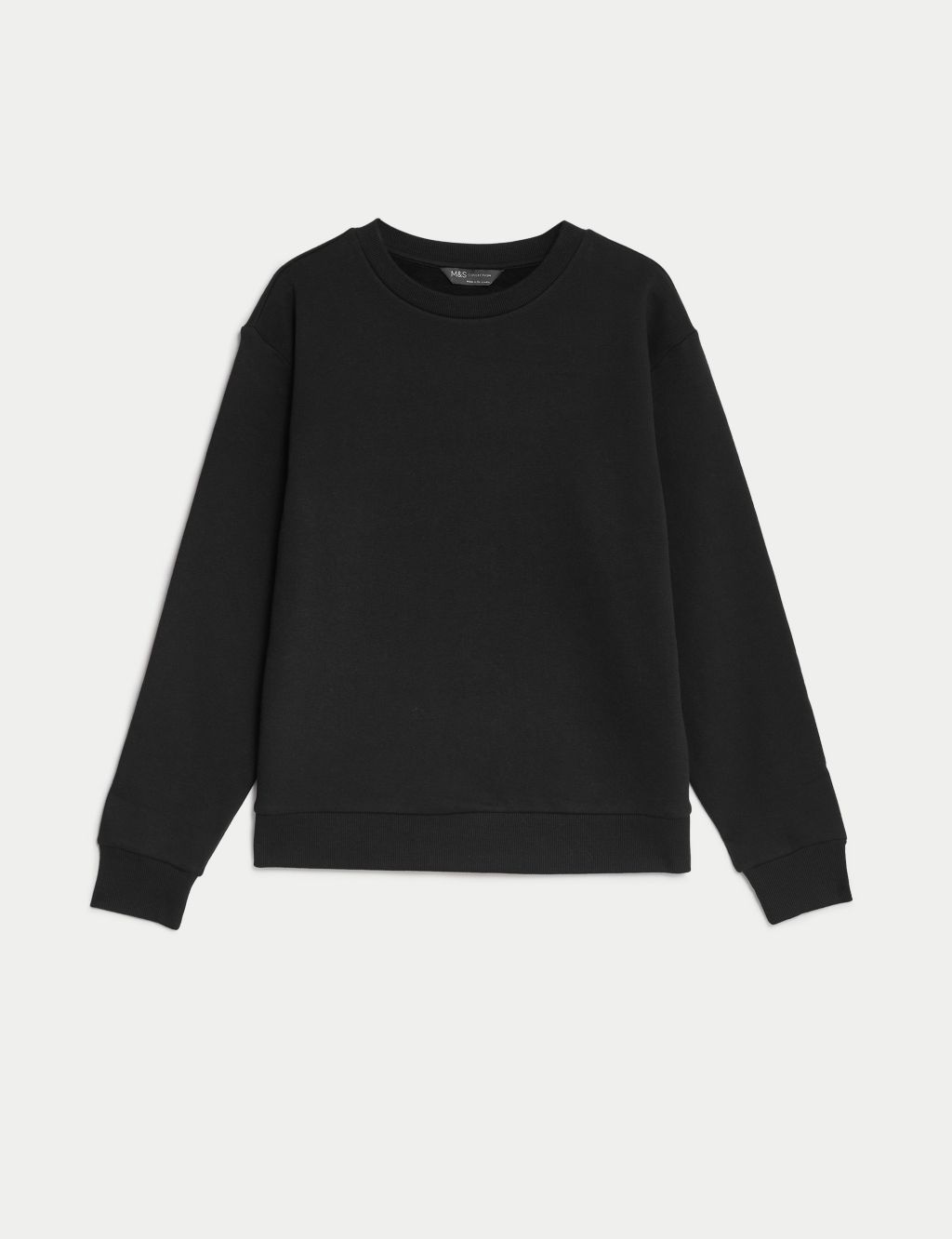Cotton Rich Crew Neck Sweatshirt | M&S Collection | M&S
