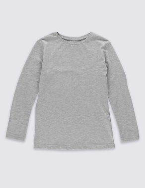 Cotton Rich Crew Neck T-Shirt (5-14 Years) Image 2 of 3