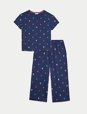 Cotton Rich Crop Leg Pyjama Set Image 2 of 6