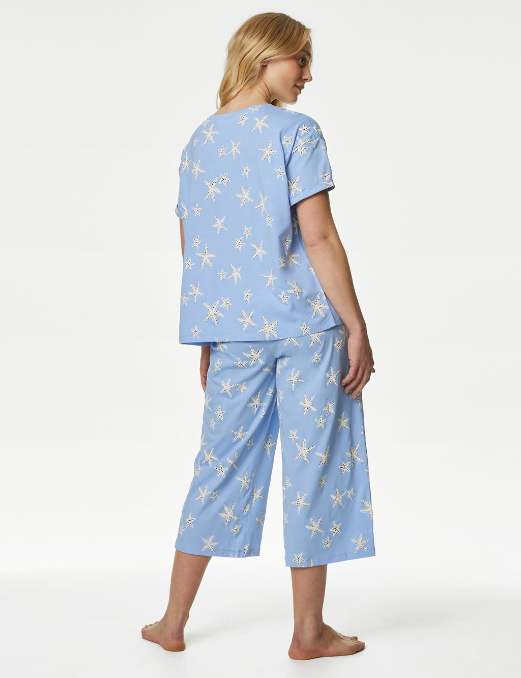Cotton Rich Crop Leg Pyjama Set 4 of 7