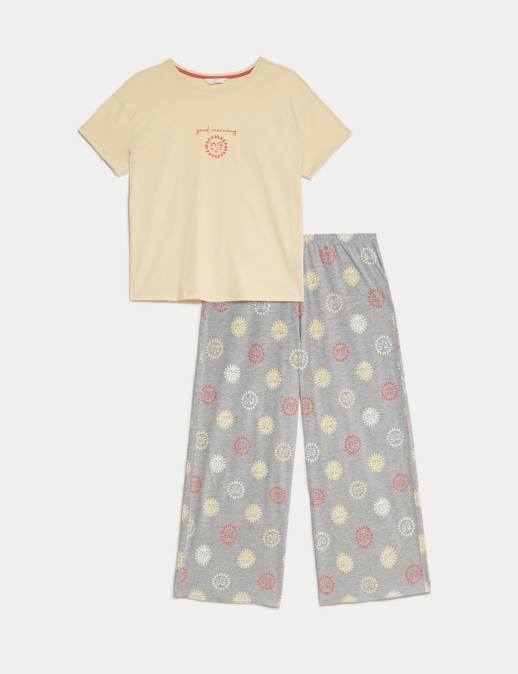 Cotton Rich Crop Leg Pyjama Set 1 of 6