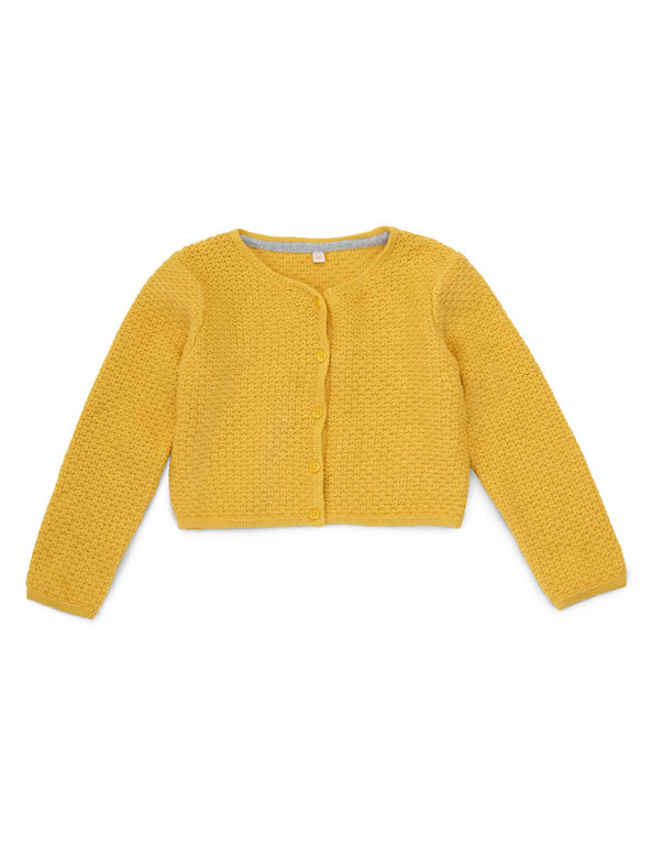 Cotton Rich Cropped Cardigan (1-7 Years) Image 1 of 2
