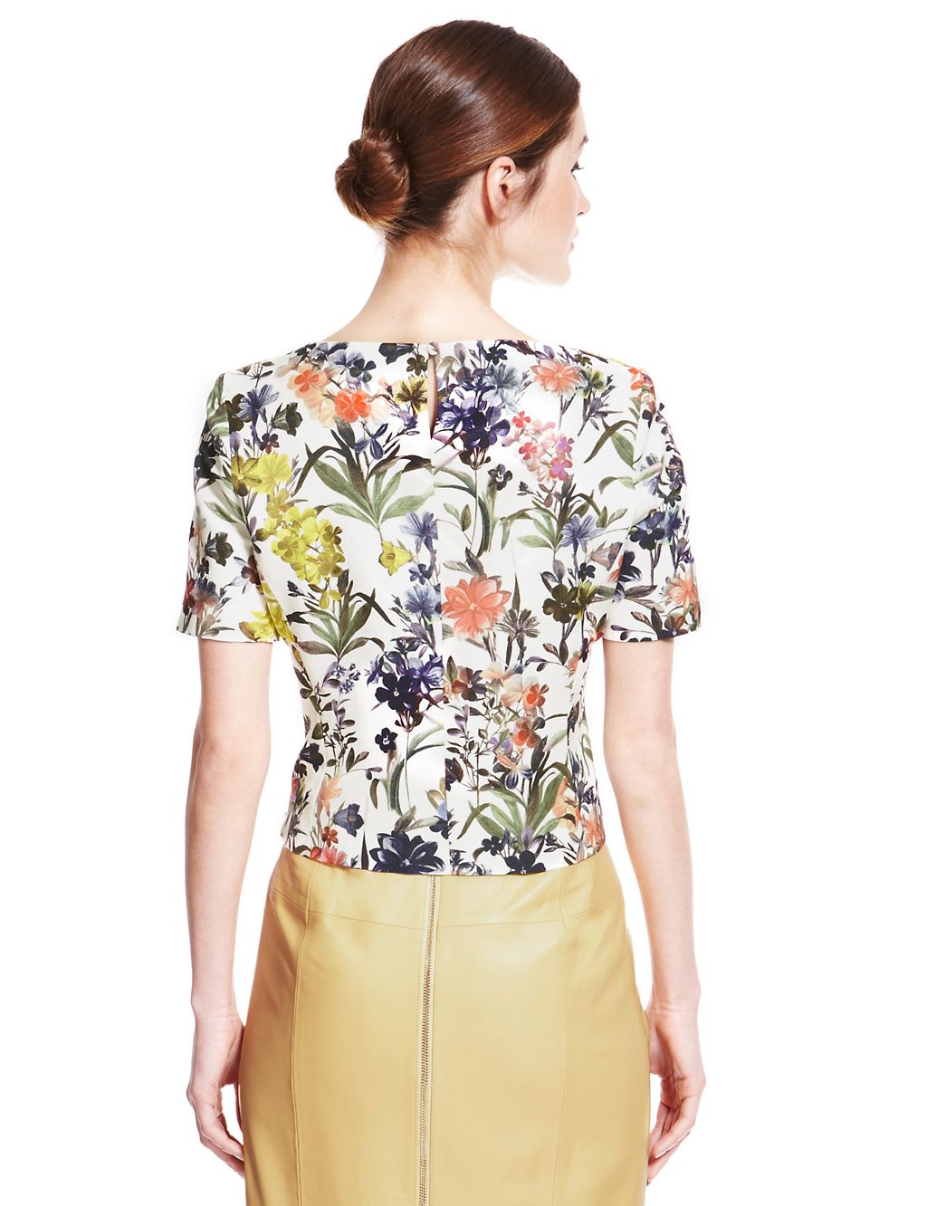 Cotton Rich Cropped Floral Shell Top 4 of 4
