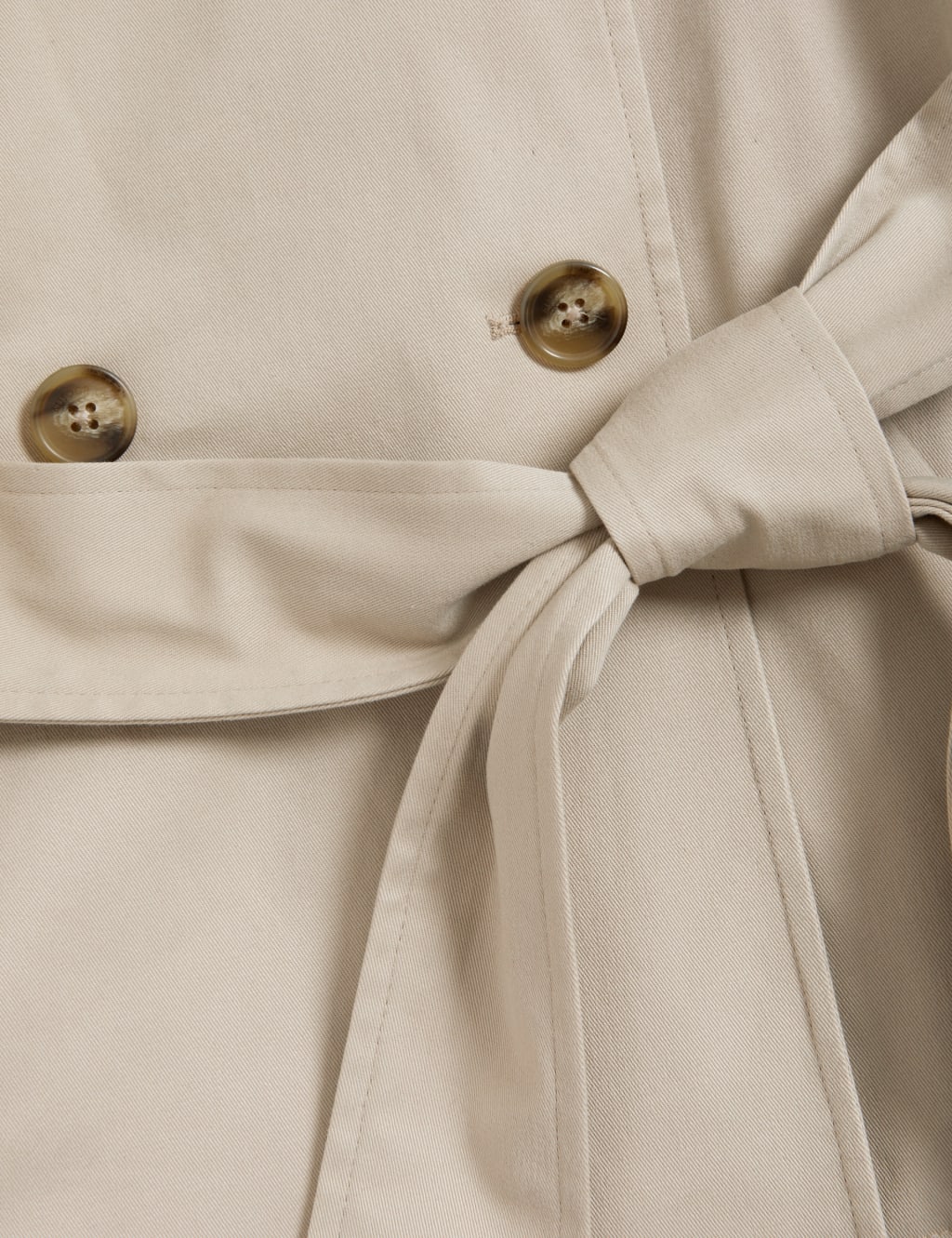 Cotton Rich Cropped Trench Coat Autograph M&S