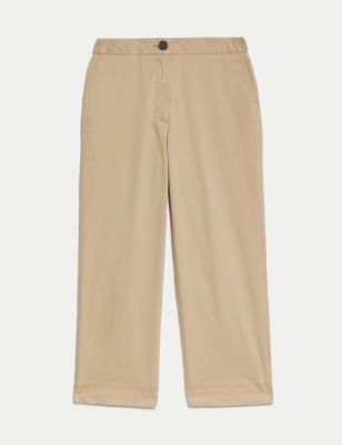 Cotton Rich Cropped Trousers Image 2 of 7