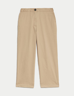Cotton Rich Cropped Trousers Image 2 of 7