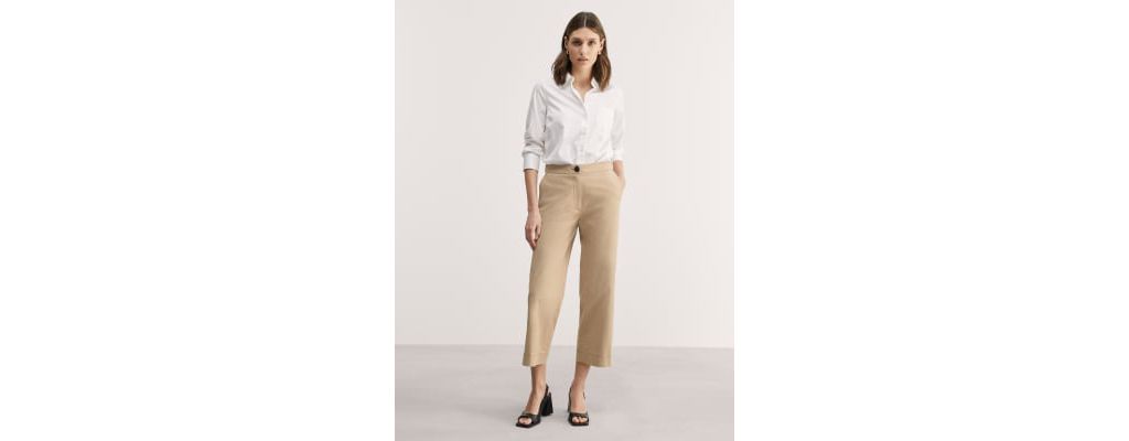 Cotton Rich Cropped Trousers 2 of 7