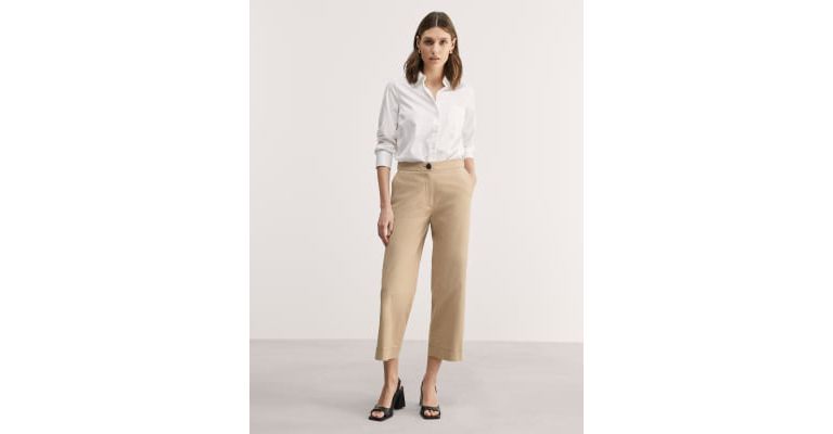 Cotton Rich Cropped Trousers 1 of 7