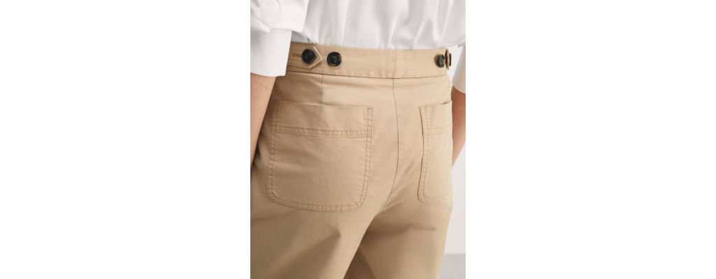 Cotton Rich Cropped Trousers 7 of 7