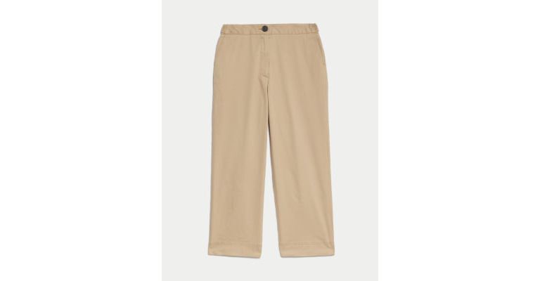 Cotton Rich Cropped Trousers 3 of 7