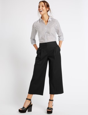 Marks and spencer 2025 wide leg cropped trousers