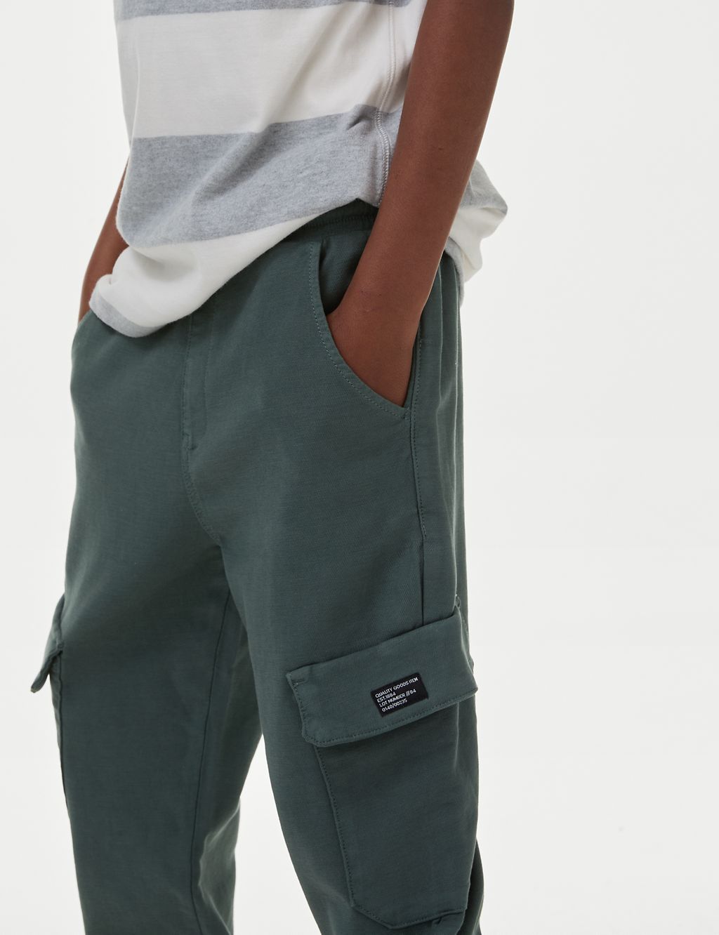 Cotton Rich Cuffed Cargo Trousers (6-16 Yrs) 2 of 5
