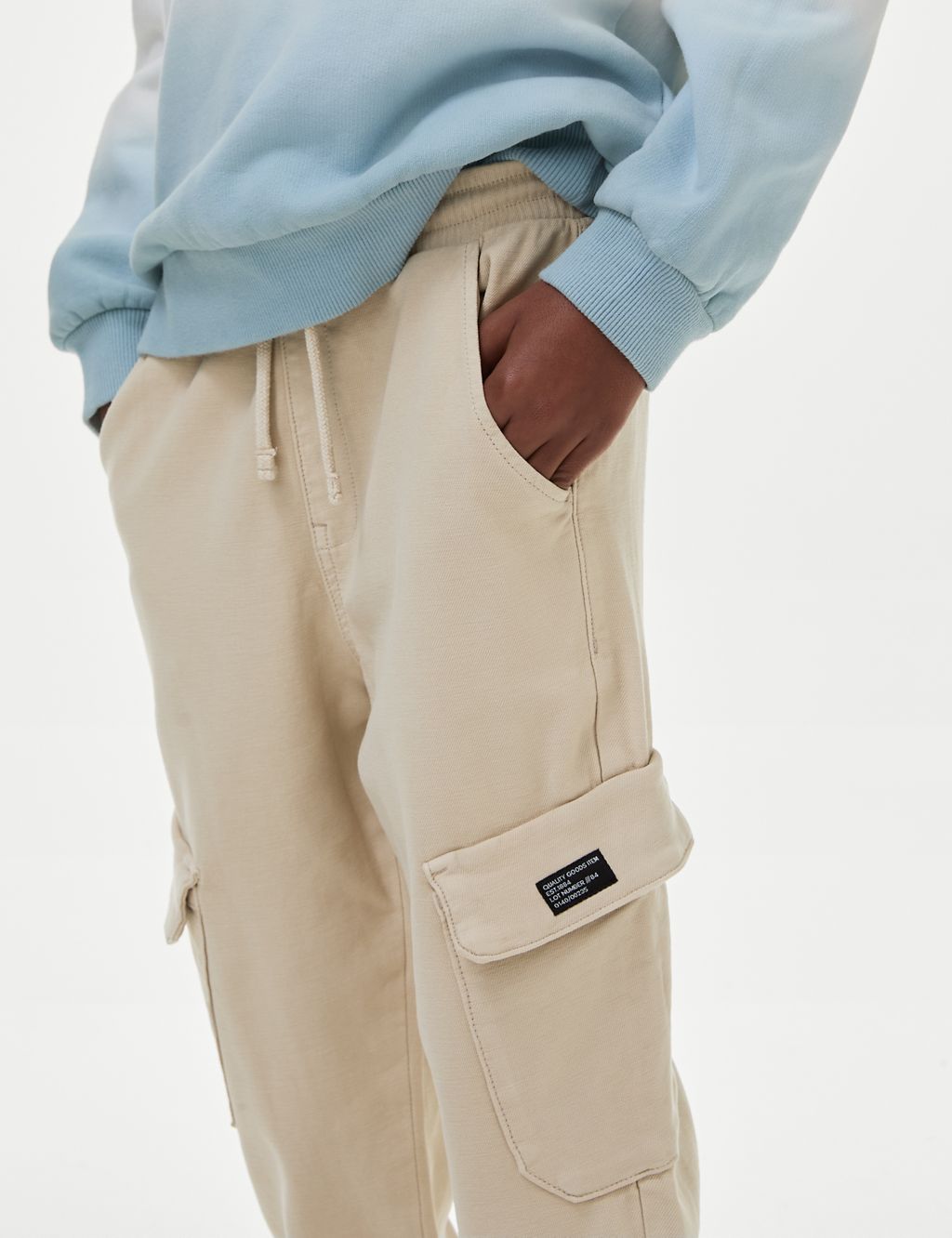 Cotton Rich Cuffed Cargo Trousers (6-16 Yrs) 2 of 5