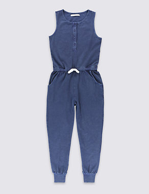Cotton Rich Cuffed Hem Jumpsuit (5-14 Years) Image 2 of 3