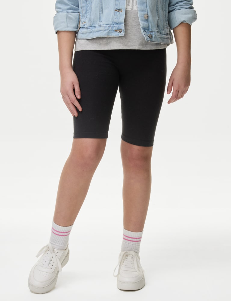 Cotton Rich Cycling Shorts (6-16 Yrs), M&S Collection