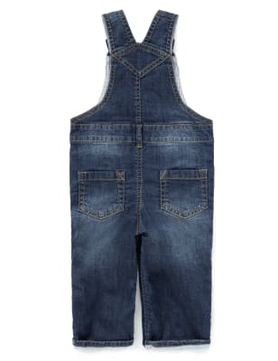 Cotton Rich Denim Dungarees | M&S