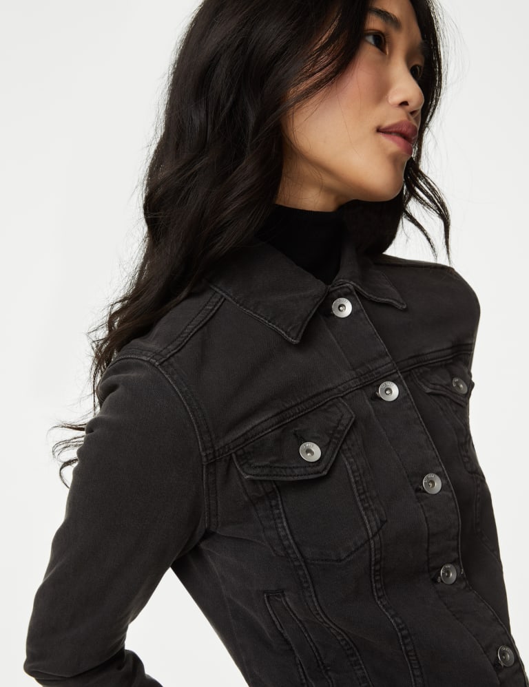 M&s pink shop denim jacket