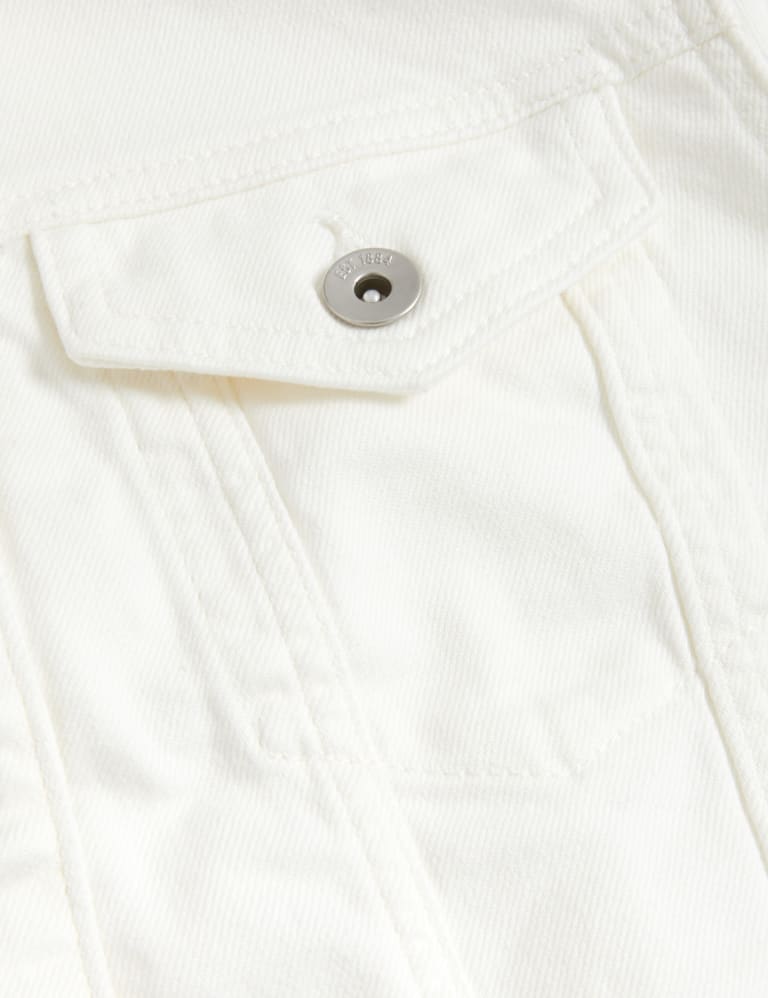 Cotton Rich Denim Jacket with Stretch M S Collection M S
