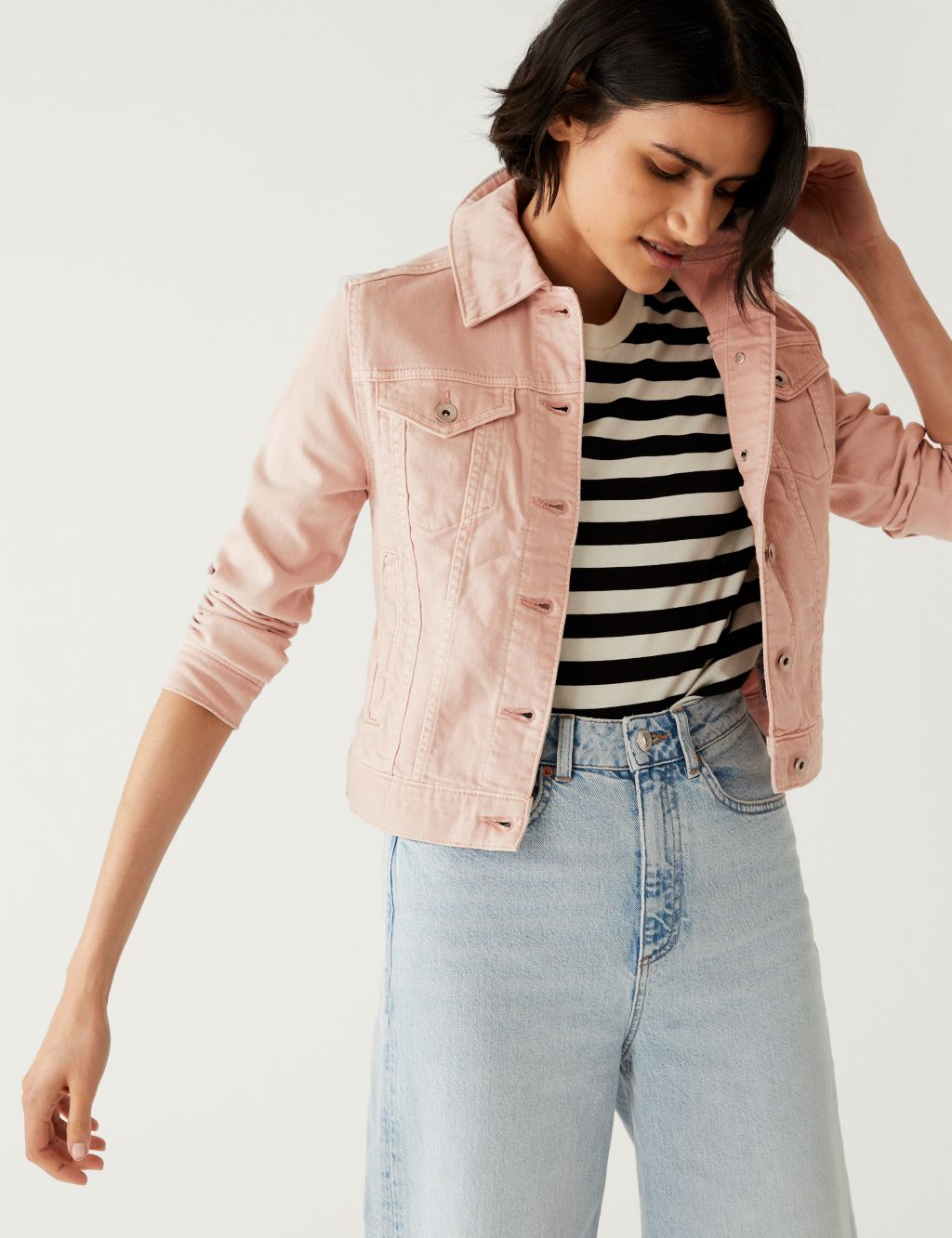 Cotton Rich Denim Jacket with Stretch | M&S Collection | M&S