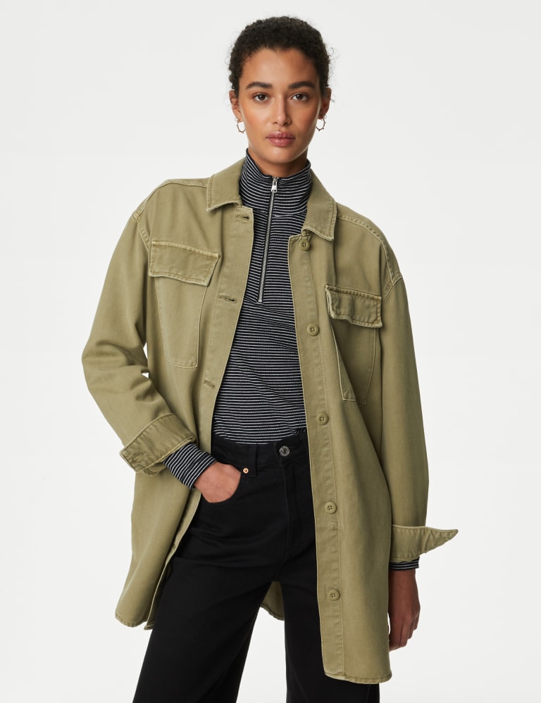 Long overshirt cheap
