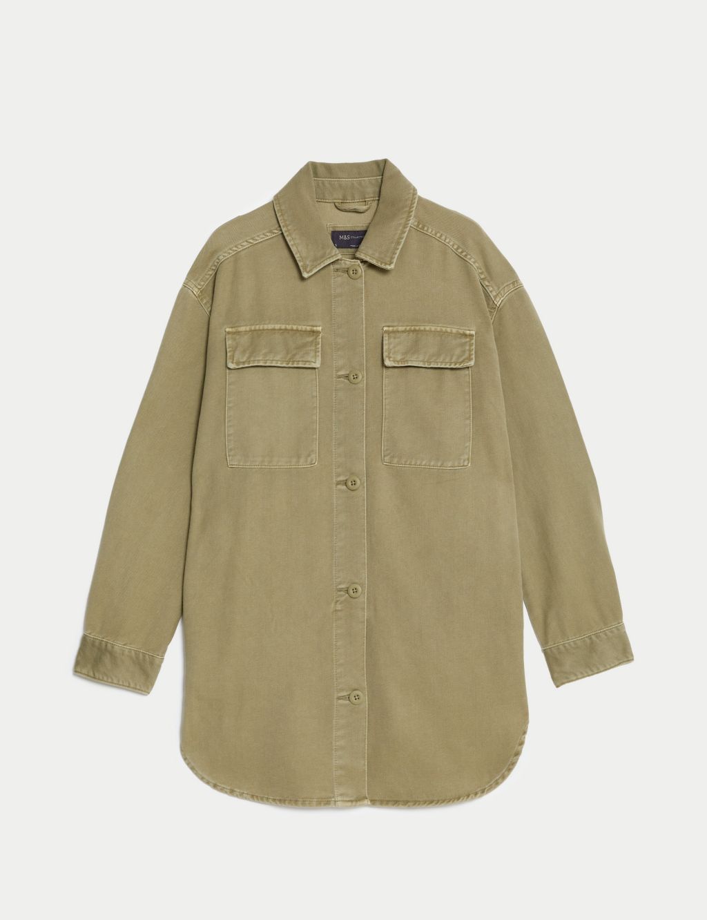 Cotton Rich Denim Longline Overshirt | M&S Collection | M&S