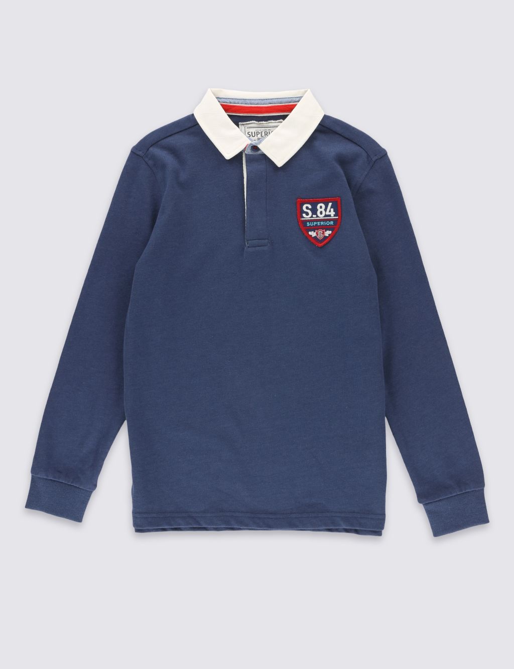 Cotton Rich Denim Rugby Top (5-14 Years) 1 of 4