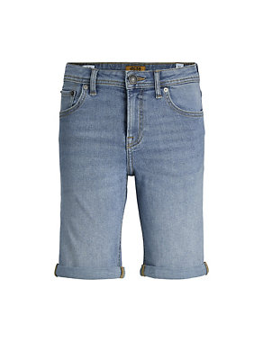 Cotton Rich Denim Shorts (8-16 Yrs) Image 2 of 8