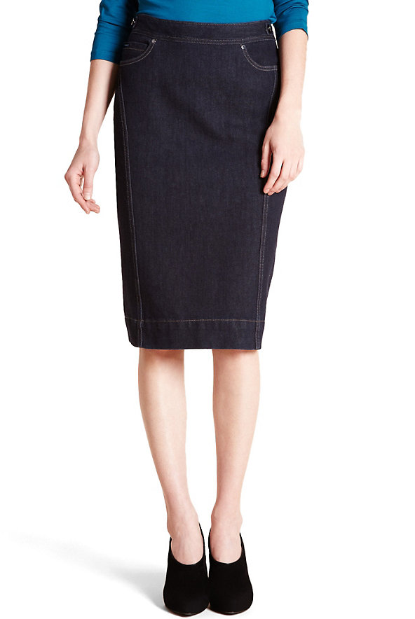 Cotton Rich Denim Skirt Image 1 of 1